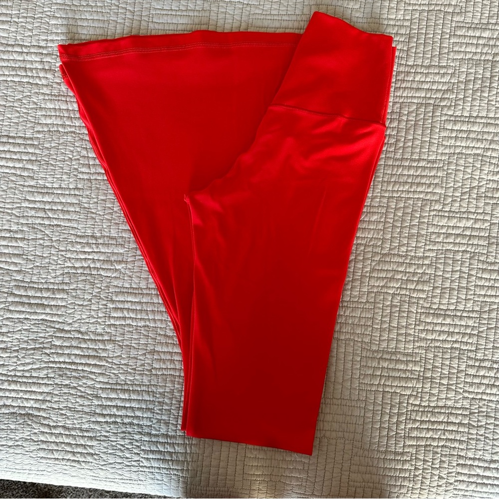 Aerie Real Me Crossover Super Flare Legging - Size Small - Red